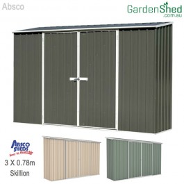 Absco Eco Spacesaver Garden Shed GREEN or PAPERBARK or GREY