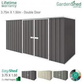 EasyShed 3.75x1.50 Garden Shed - Spacesaver - Woodland-Grey / Slate Grey