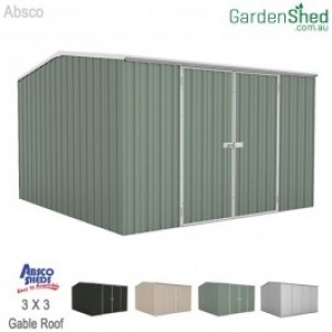 Absco Garden Shed3 x 3 Double Doors