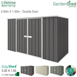 EasyShed Spacesaver<br>3.00m x 1.50m<br>Flat (slight angle)