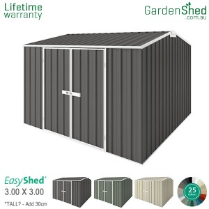 EasyShed Garden Shed<br>3 x 3m<br>Gable (triangle)