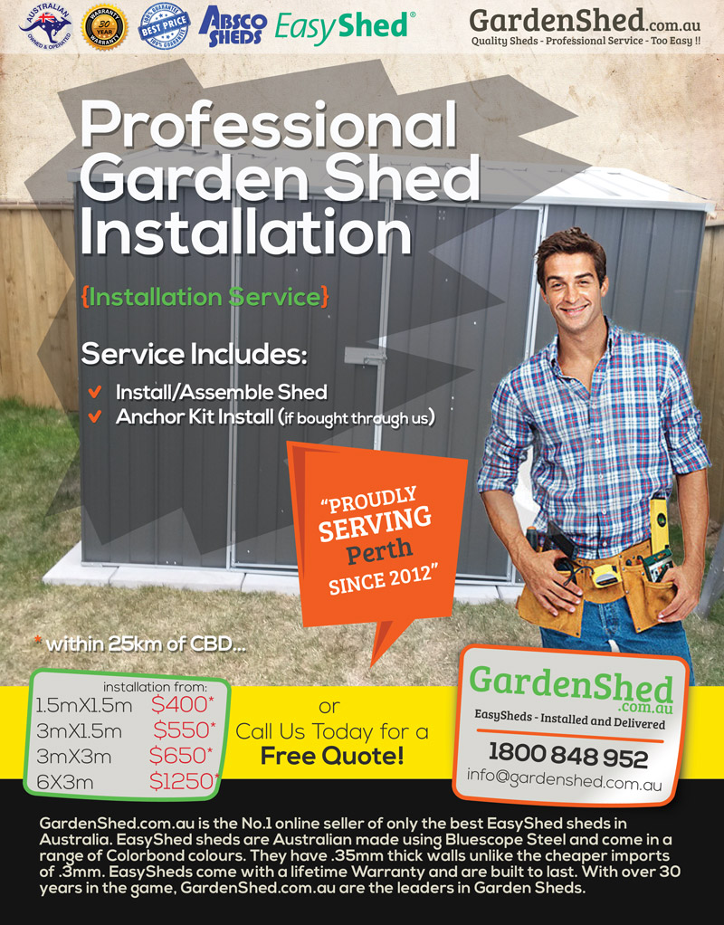 Garden Shed Assembly Service Perth WA